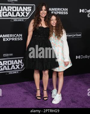 (L-R) Linda Cardellini and Lilah-Rose Rodriguez at the GUARDIANS OF THE ...