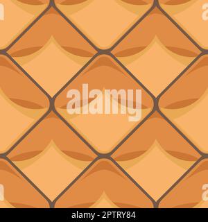Ripe Pineapple Fruit Seamless Pattern. Sweet Organic Texture. Stock Vector