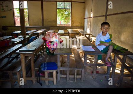 Myanmar, Amarapura, local school Stock Photo