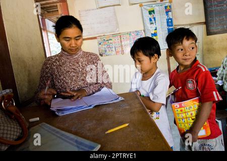 Myanmar, Amarapura, local school Stock Photo