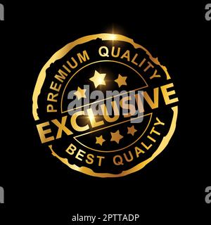 Golden Exclusive Premium Quality Logo Sign Stock Vector