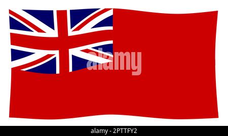 The Union Jack naval flag known as the red duster Stock Photo