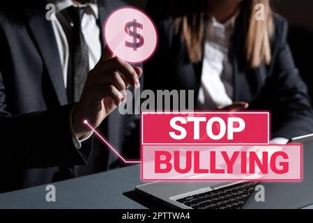 Text sign showing Stop Bullying. Word for Fight and Eliminate this ...