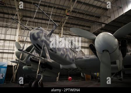 The Messerschmitt Bf 110G-2, a German twin-engine fighter aircraft from ...