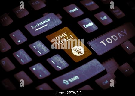 Handwriting text Time To Act, Word Written on Do it now Response Immediately Something need to be done Stock Photo