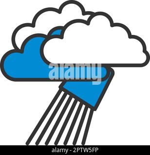 Rainfall Like From Bucket Icon Stock Vector