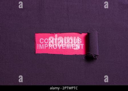 Writing displaying text Continuous Improvement, Business idea making small consistent improvements over time Stock Photo