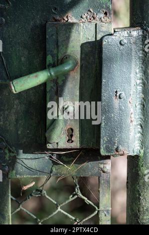 Old Rusty Door Buckle Stock Photo