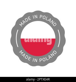 Made in Poland colorful vector badge Stock Vector