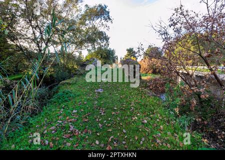 Ponte Romano Barumini, Sardinia, Italy, 2022 December. Ancient roman bridge. Stock Photo