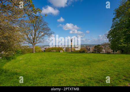 There view from Windmill Hill Gravesend towards Tilbury dock Stock Photo