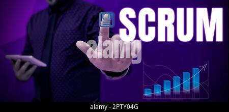 Sign Language Scrum Hand writing sign Scrum, Internet Concept handwriting as distinct from ...