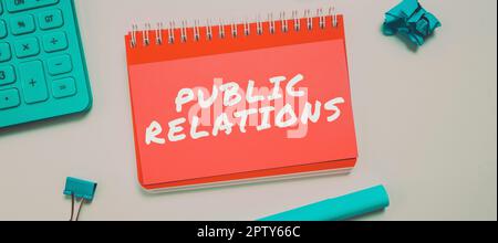 Text caption presenting Public Relations, Business showcase Communication Media People Information Publicity Social Stock Photo