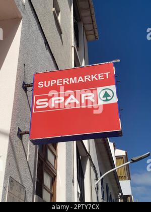 Spar convenience store in Port de Pollesa, Mallorca, Spain Stock Photo