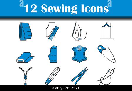 Sewing Icon Set Stock Vector