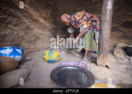 in Segou Region, Mali, West Africa. 2022 Mali drought and hunger crisis. Stock Photo