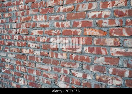 Brick Wall Background. Background of old vintage brick wall. Wide angle Vintage Red brick wall Background. Wide angle Vintage Red brick wall Backgroun Stock Photo