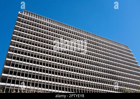 Modern Office Building Exterior against Blue Sky Stock Photo