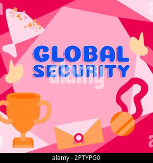 Text showing inspiration Global Security, Word Written on protection of the world against war and other threats Stock Photo