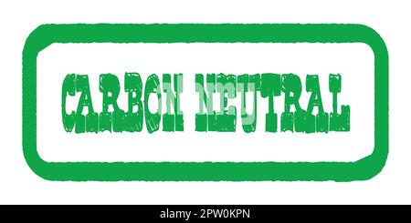 Carbon Neutral Green Rubber Ink Stamp Stock Vector