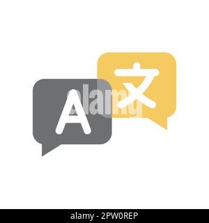 Language translation vector simple icon Stock Vector
