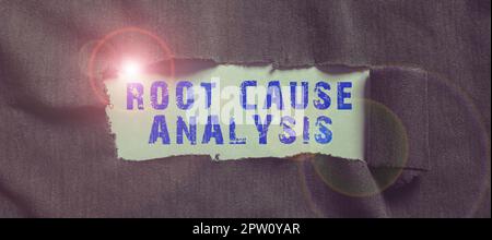 Conceptual caption Root Cause Analysis, Business idea Method of Problem Solving Identify Fault or Problem Stock Photo