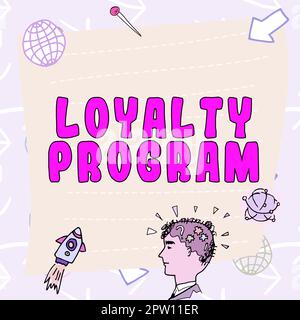 Writing displaying text Loyalty Program, Business idea marketing effort that provide incentives to repeat customers Stock Photo