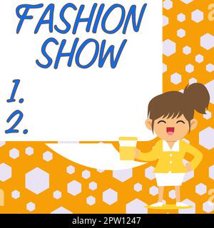 Text caption presenting Fashion Show, Business approach exibition that ...