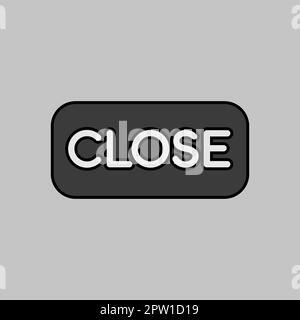 Close sign grayscale icon. E-commerce sign. Graph symbol for your web ...