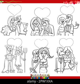 Happy Valentines Day Coloring Page for Kids Stock Vector Image & Art ...