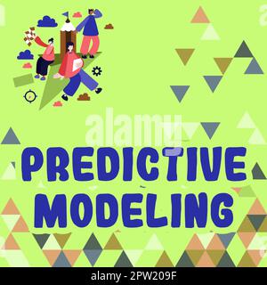 Text caption presenting Predictive Modeling, Business approach maintenance strategy driven by predictive analytics Stock Photo