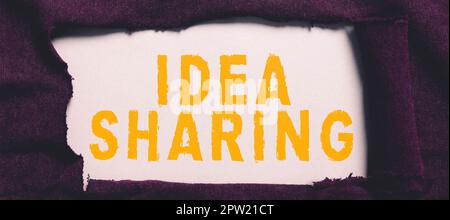 Conceptual display Idea Sharing, Internet Concept Startup launch innovation product, creative thinking Stock Photo