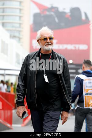 Baku, Azerbaijan. 28th Apr, 2023. Flavio Briatore, portrait during the Formula 1 Azerbaijan Grand Prix 2023, 4th round of the 2023 Formula One World Championship from April 28 to 30, 2023 on the Baku City Circuit, in Baku, Azerbaijan - Photo: Dppi/DPPI/LiveMedia Credit: Independent Photo Agency/Alamy Live News Stock Photo