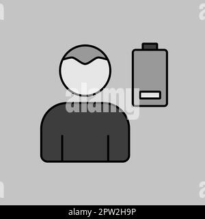Novel Coronavirus symptoms weakness vector icon Stock Vector