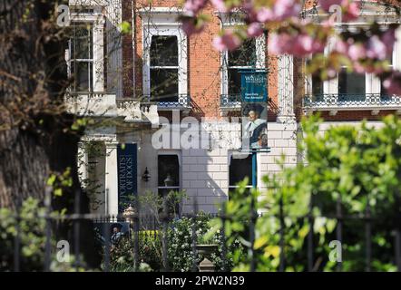 Exterior of The Wallace Collection, a national museum with paintings, sculpture, arms & armour and porcelain, on Manchester Square, London, UK Stock Photo