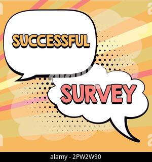 Handwriting text Successful Survey, Word Written on generate high response rate allow more efficient analysis Stock Photo