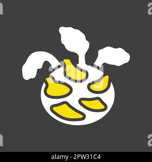 Kohlrabi or German Turnip isolated vector icon Stock Vector