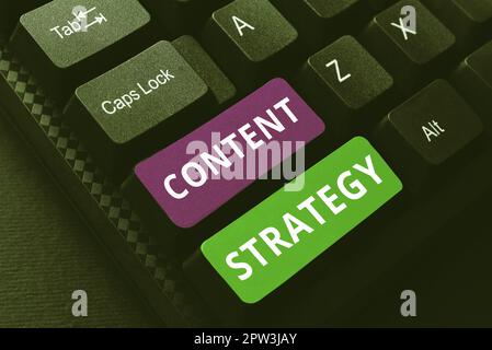 Text caption presenting Content Strategy, Business idea the planning development and management of content Stock Photo