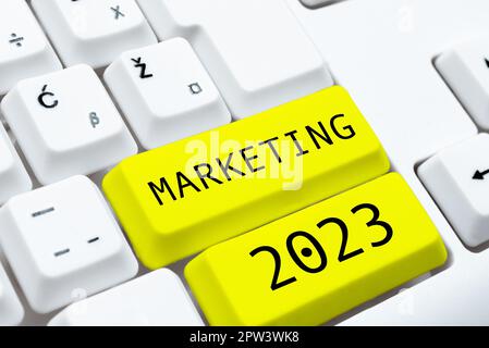 Conceptual display Marketing 2023, Business showcase Commercial trends for 2023 New Year promotional event Stock Photo