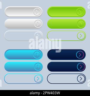 Colorful button in neomorphism style. Stock Vector
