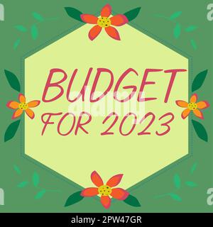 Inspiration showing sign Budget For 2023, Word Written on An written estimates of income and expenditure for 2023 Stock Photo