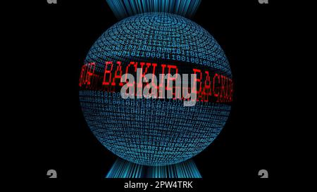 Back up binary data sphere concept Stock Photo