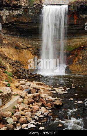 Minnehaha Falls in Minneapolis, Minnesota Stock Photo