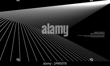 Abstract straight lines background design. Blending line abstract background. Stock Vector
