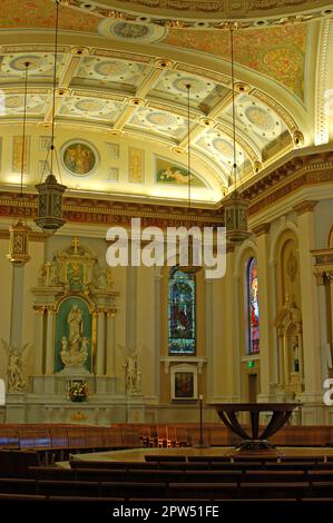 The interior of St Josephs Cathedral in San Jose California Stock Photo