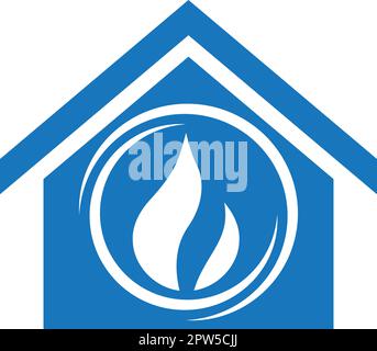 fire, flame, waterdrop, water, plumber, logo, background Stock Vector