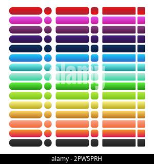 Colorful button in neomorphism style. Stock Vector