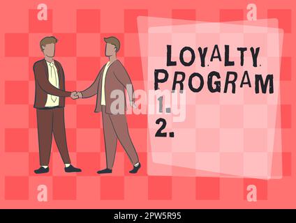 Writing displaying text Loyalty Program, Business showcase marketing effort that provide incentives to repeat customers Stock Photo