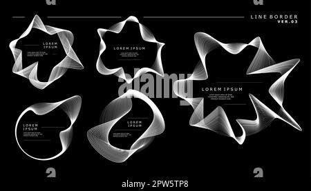 Abstract lines border design template. Technology border design vector. Stock Vector
