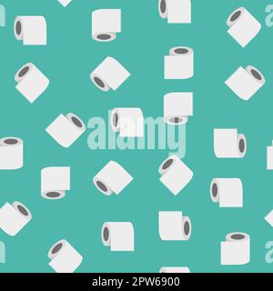 White toilet paper seamless pattern vector art Stock Vector